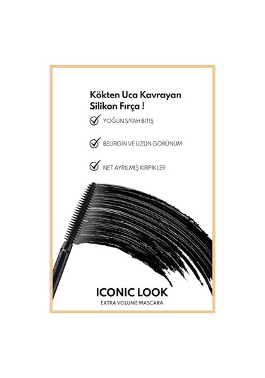 Note Iconic Look Mascara Yoğun Hacim Etkili Maskara - Siyah