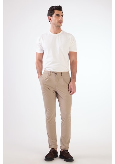 Dufy Pileli Jogger Pantolon Vizon