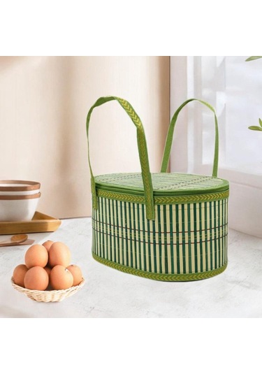 Suntek Ekmek Kek Aperatifler Bambu Dokuma Sepet
