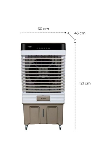 Woox 75 Lt Su Kapasiteli, 280 Watt, Otomatik Salınım, Dijital Touch Panel, Portatif Hava Soğutucu