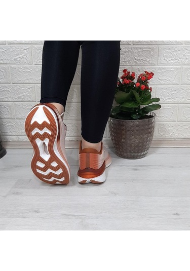 M.p 1674 Bej Renk Fuspetli Bayan Yürüyüş Dolgu Spor Ayakkabı 001