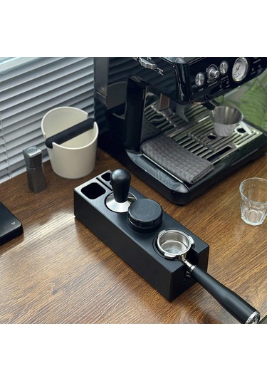 Homyl Espresso Dağıtım Aracı Cafe Ev Bar Için Profesyonel 51mm Siyah