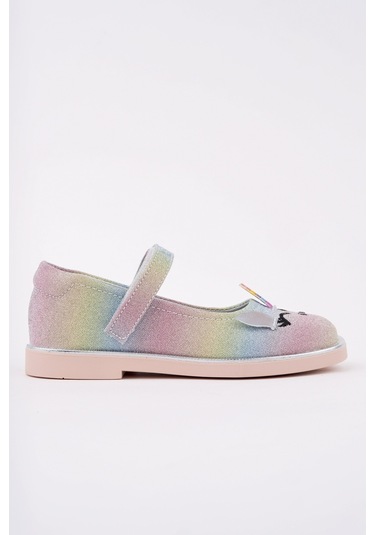 Muggo Paty Cırtlı Ve Simli Günlük Kız Çocuk Babet Lila