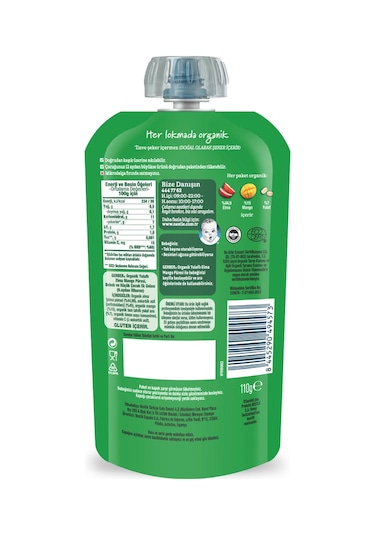 Gerber Organik Yulaflı Elma Ve Mango Püre 110 Gr GBR-4573
