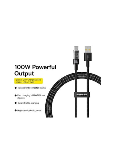 Pazly High-speed Charging Cable Baseus Cd Serisi Pd 00100w Usb-c Type-c 1m Length