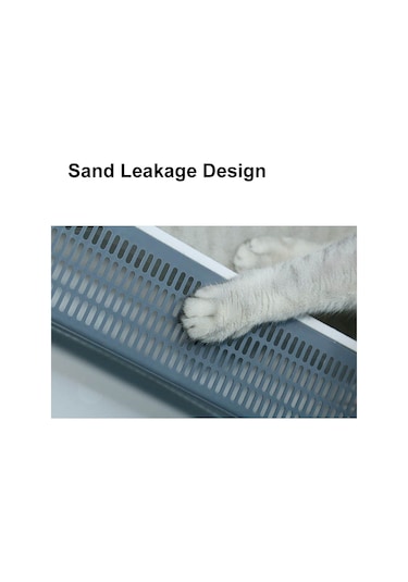 Maiyame Beyaz Tam/kısmi Kapalı Büyük Boy Kedi Kumu Kutusu - Kokusuz Kedi Tuvaleti Kedi Malzemeleri - S Yavru Kedi Boyutu