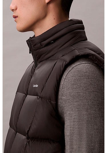 Erkek Regular Fit Dik Yaka Kapitoneli Şişme Yelek - Siyah Black