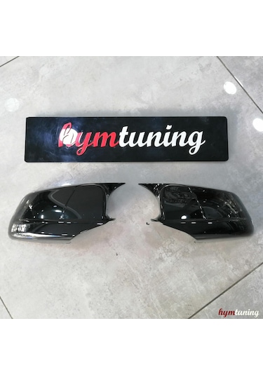 Bmw F10 Yarasa Ayna Kapağı - Parlak Siyah - Sinyalsiz Aynalar için