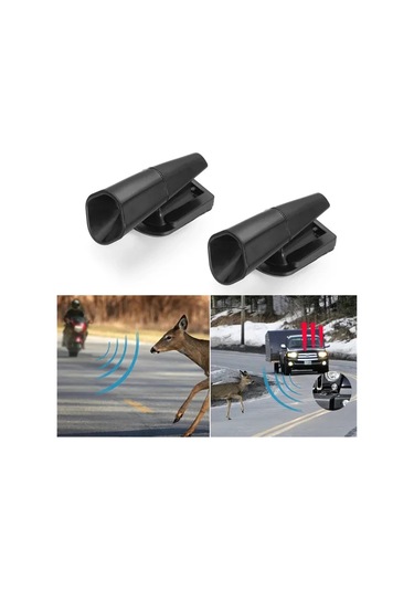 Wezone Araçlar İçin Ultrasonik Hayvan Kovucu - 2'li Set, Abs Sistemi İle Yaban Hayvanlarını Uzak Tutar, Siyah