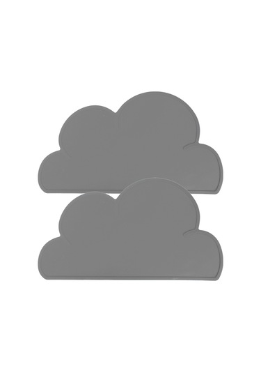 Konesam 2 Adet Çocukluk Çağı Gümüşü Yemek Matı Isı Yalıtımı, Su Geçirmez, Yiyecek Dereceli Silikon, Temizliği Kolay, Masa Koruyucu Gri