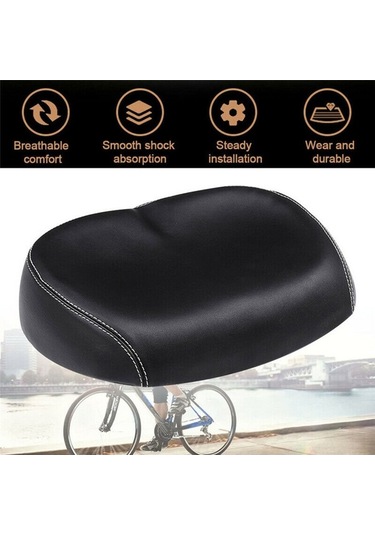 Dancemonkey Geniş Yumuşak Pu Bisiklet Sele - Burunsuz, Ergonomik, Uzun Süre Rahat, Çok Renkli Çok Renkli