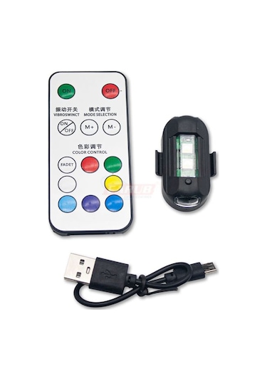 Carub Lamba Uçak Kanadı Çak-ar Şarjlı Rgb Kumanda