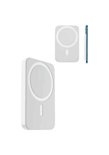 Magsafe Battery Pack Powerbank Kablosuz Şarj 5.000 Mah Çok Renkli