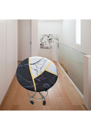 Suntek Magideal Streç Yuvarlak Bar Taburesi Örtüsü Elastik Sandalye D