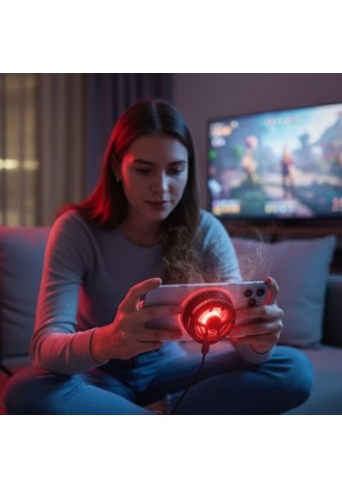 Mercansa Manyetik Telefon Ve Tablet Soğutucu - Güçlü Sessiz Fanlı, Hızlı Isı Dağıtıcı Mobil Cihaz Soğutma Aparatı S25 Radiator Renkli