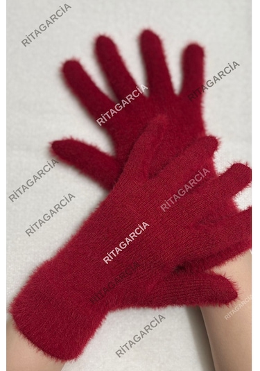 Peluş Uzun Eldiven Kırmızı2