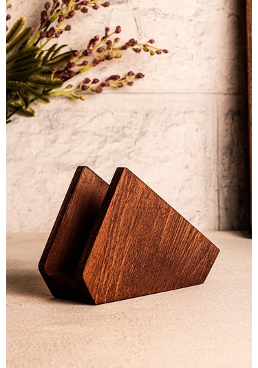 Snippy Baro - Ahşap Peçetelik Masaüstü Peçete Organizeri Ahşap