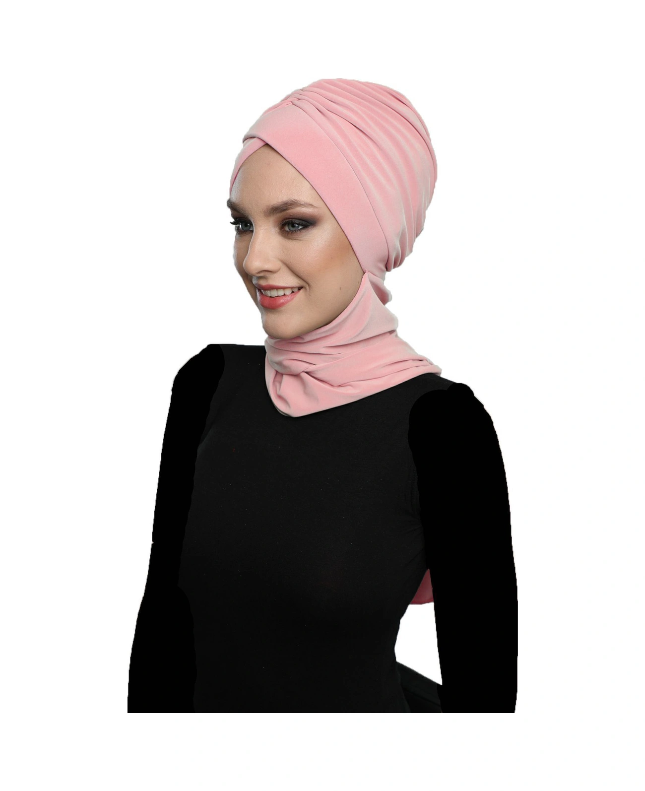 Kardelen Atkılı Astarlı Pudra Hazır Türban Tesettür Havuz Ve Dış Bone Pudra