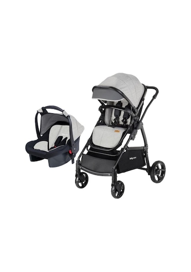 Safari Gri Trio Travel Sistem Bebek Arabası Puset
