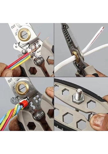 Pazly Sıyırma Renk Makinesi Kablo İnç Delikli Çelik Çok Boyutlu Amaçlı Altıgen 7 6pi