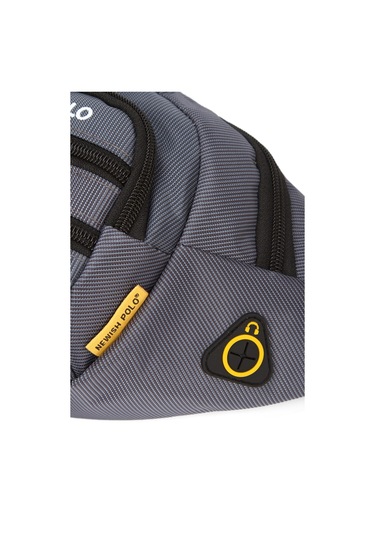 Newish Polo Erkek Usb Kulaklık Çıkışlı Crossbody Çapraz Göğüs Omuz Ve Bel Çantası New328 Gri