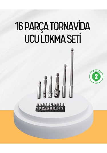 Flzdgnkr Ergonomik 16 Parça Bits Tornavida Uç Ve Adaptör Seti