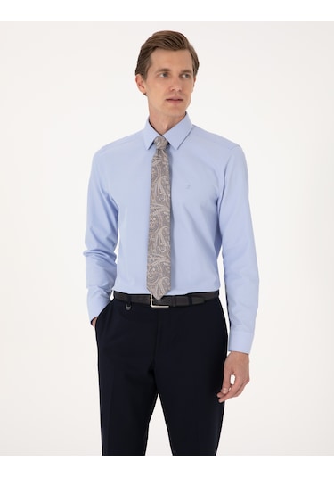 Pierre Cardin Erkek Mavi Gömlek Basic 50316734-vr036 Mavi