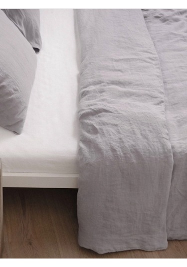 Açık Gri Nevresim Takımı Çift Kişilik 240x260 Cm Gri