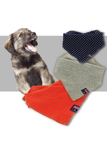 Homyl Köpek Üçgen Bandaj Eşarp Pet Yaka Dumanlı-gri Bakır