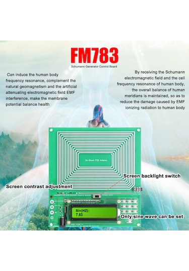 E25075 Ayarlanabilir 0.001hz-200khz 7.83hz Schumann Rezonans