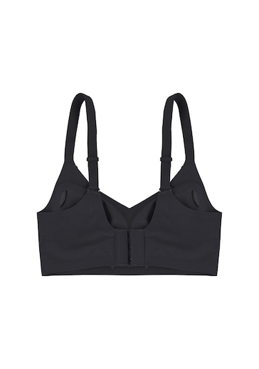 Balensiz Lazer Dikişsiz Görünmez Çıkarılabilir Pedli Toparlayıcı Sütyen Siyah