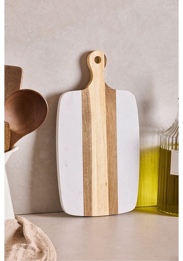 Geate Mermer Akasya Kesme Tahtası 34x18 Cm Kahverengı Diğer