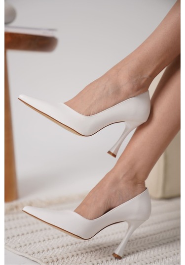 Kocadal Kocadal Blade Mat Beyaz Kadın Stiletto Muhtelif