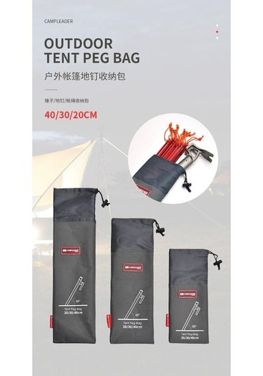 Novahub Kamp Çadır Kazığı Saklama Çantası - Oxford Kumaş - Büyük 40cm Renkli Um44331-2 Yurt Dışından Çok Renkli