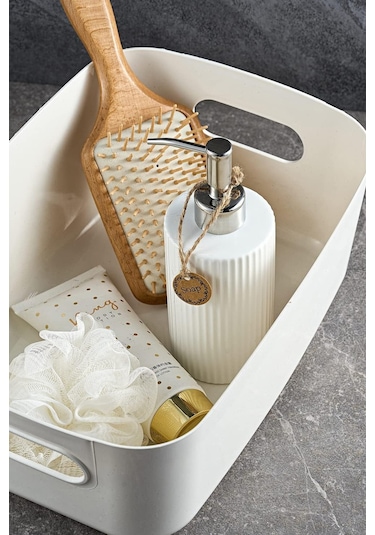 Meleni Home 4'lü Organizer Kutu Seti - 4 Lt Çok Amaçlı Düzenleyici - Dekoratif Saklama Kutusu