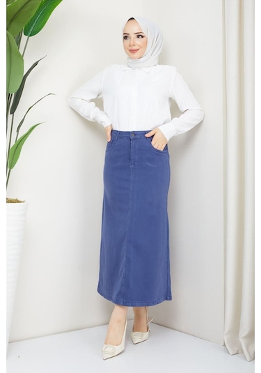 Ara Boy Likralı Gabardin Etek Lacivert