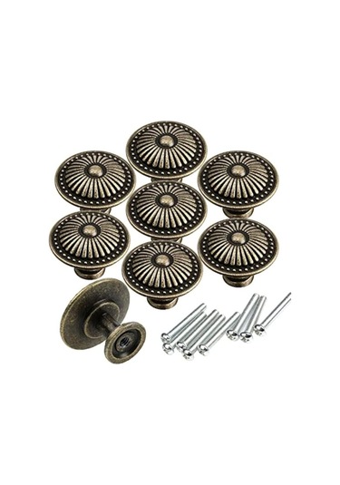 Vintage Çekmece Kulpları Eski Mobilya, 24mm Yuvarlak Retro Mutfak Mobilyası Düğmeleri Dolap Kapısı Mutfak Dolabı Banyo Kullanışlı Dolap 8