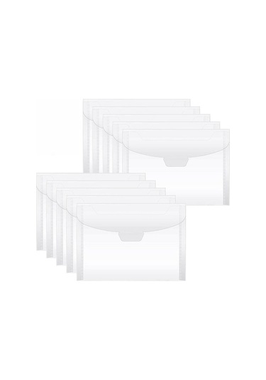 10 Adet Transparan Pvc Depolama Çantısı - Kalıp Ve Alet İçin 19x14 Cm Boyutlu Çok Renkli Çok Renkli