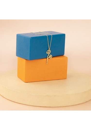 Dkmn Gümüş 925 Ayar Gümüş Doğum Çiçeği Kolye