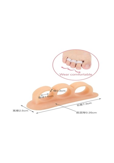 Ozclife Bej Silikon Ayak Parmak Düzeltici Çekiç Parmak Koruyucu