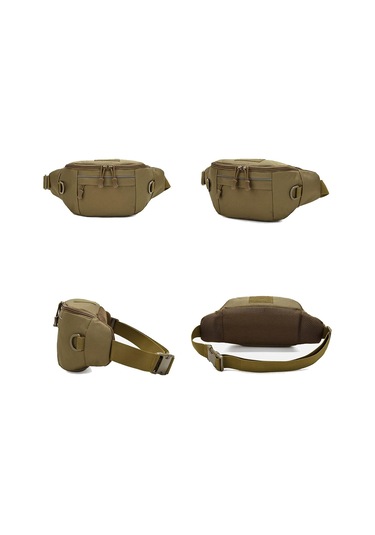 Bel Çantası Erkek Açık Hava Taktik Bel Çantası, Fanny Paketi Spor Bisiklet Paketi Omuz Kemer Çantası, Seyahat Telefon Kılıfı Çantası Erkek İçin 7 Siyah