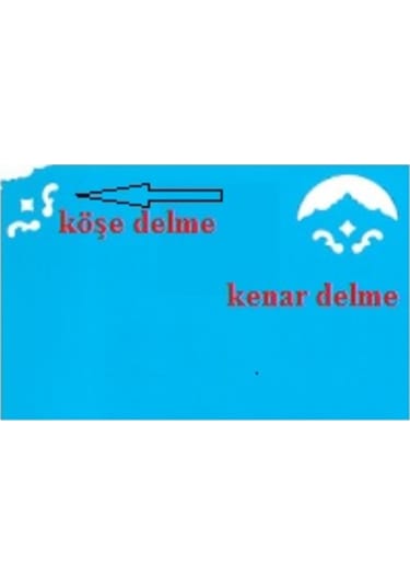 Bu-Bu Şekilli Delgeç Perfaratör Köşe ve Kenar Delme Eflatun