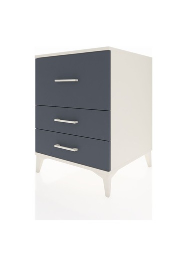 Kronos Komodin 3 Çekmeceli 60x59x80 Aytaşı-antrasit Aytaşı