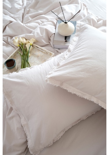 Boho Sade Natural Krem % 100 Pamuk Nevresim Takımı Çift Kişilik 2 540862 Diğer