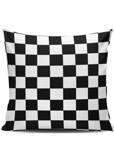 Kırlent Dünyası Ekose Desen Dijital Baskılı Kırlent Kılıfı (407047414)