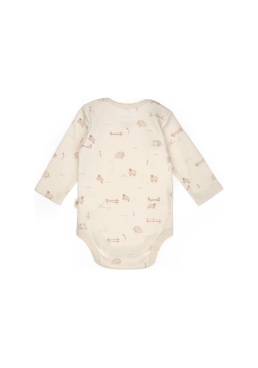 Bebek 2li Uzun Kollu Badi %100 Organik Pamuk, Bebek Ve Yenidoğan Serisi - Csy8177 Ekru