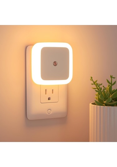 Maoyaya Akıllı Gece Lambası - Beyaz Işık, Otomatik Sensörlü Ve Ayarlanabilir Beyaz