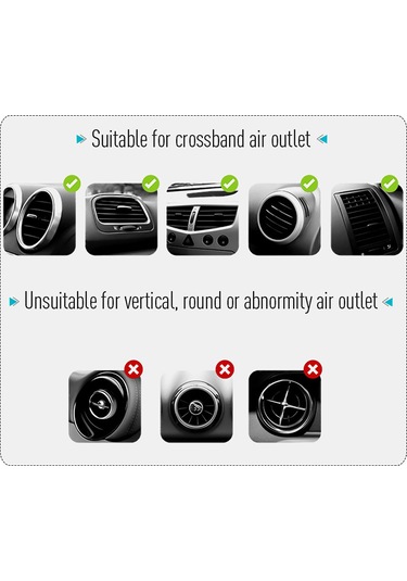 Dianziye Araç Vantilya Telefon Tutucu, Tek Elle Kullanıma Uygun Kütle Mekanizması, Kaymazsız, Şarj Portu Erişimi Sağlar, Siyah Siyah