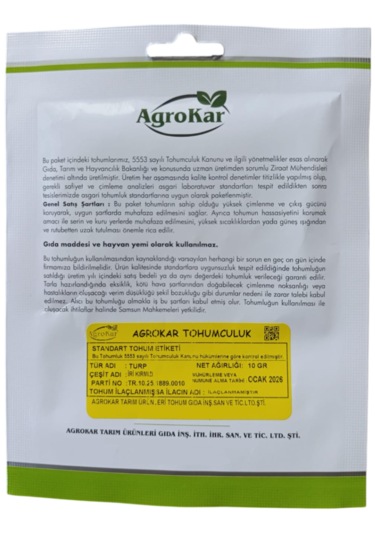 İri Kırmızı Turp Tohumu 10 Gr 1 Paket