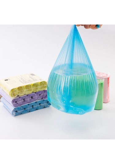 Springsun "5 Rulo 100 Adet Çöp Poşeti - Dayanıklı, Kokusuz, 45x50cm Siyah Mutfak Çöp Torbaları"